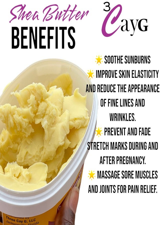 3CAYG 1 lb Unrefined Shea Butter for Hair, Skin, and Nails - Image 2